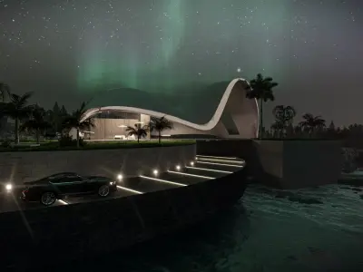 Organic Parametric Exterior Building  Amorphous Architecture 3D model