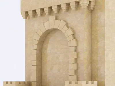 classical marble fireplace 4 3D model