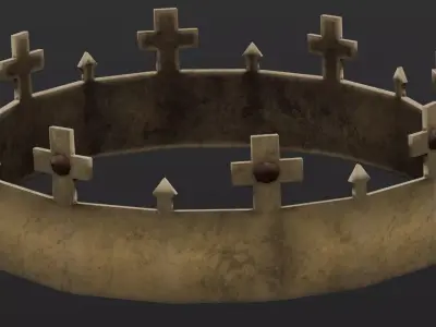 Old Crown 3D Model  Low-poly 3D model