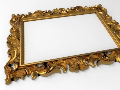 carved frame 3D model