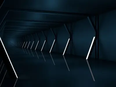 Sci Fi Corridor 3D model 45