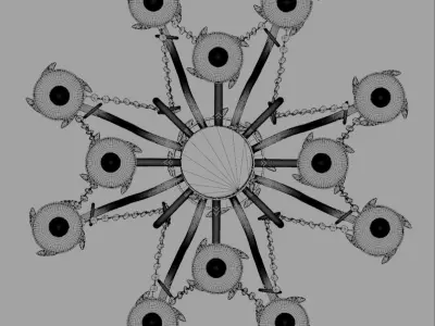 Light3 chandelier - chandelier Free 3D model