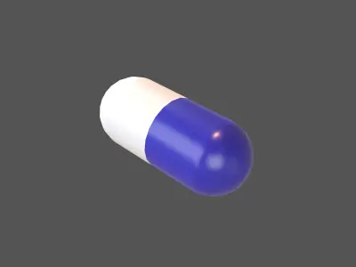 Pills v4 005 Low-poly 3D model