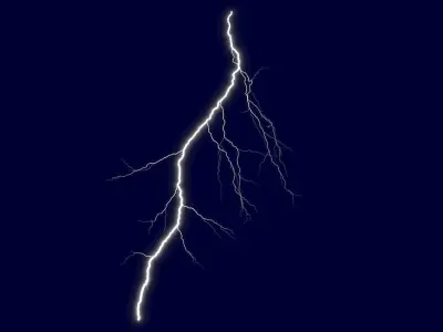 Realistic 3D Lightning CG-01 Low-poly 3D model