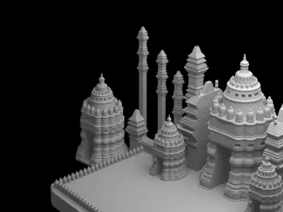 Prambanan Temple From Indonesia 3D model
