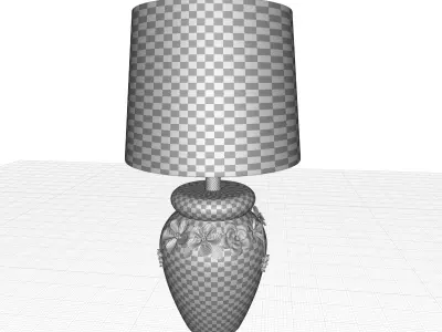 Bilderback Ivory Table Light Lamp 3D model