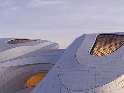 Futuristic building 48 3D model