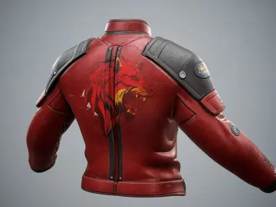 Sci-Fi Jacket p01 Low-poly 3D model