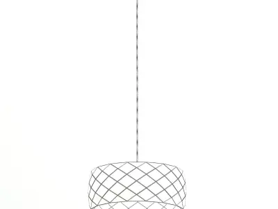 Black and Gold Hanging Lamp 3D Model 3D model