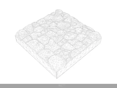 Stylized Stone Path Low-poly 3D model