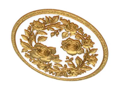 Classic circular carved decor ornament 14 3D print model purchase