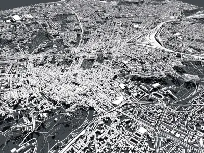 Cityscape Lviv Ukraine 3D model