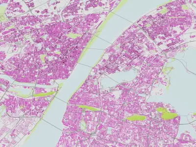 Wuhan City urban planning maquett  building Terrain 3D model