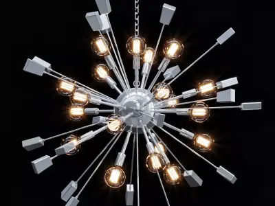 Loft Industrial Sputnik Chandelier 3D model