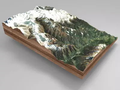 Mountain landscape 3D model
