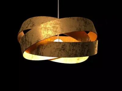 Pura Suspention golden lamp Free 3D model