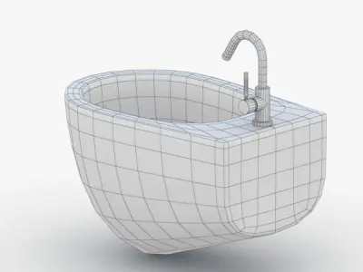 1560 - Toilet Low-poly 3D model