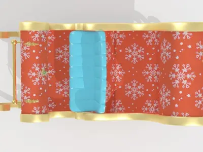 Santa Claus Sleigh 3D model