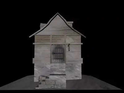 Low poly model of MMO House 4 3D model
