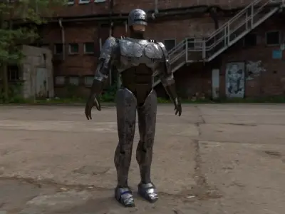 Robocop Low-poly 3D model