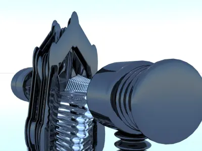 Robot Cyborg Jumper Character Sci Fi 3D model