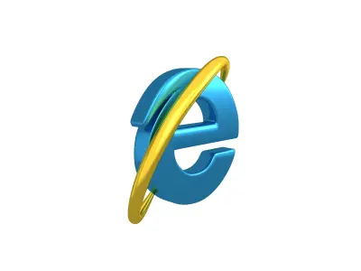 Internet Explorer Logo v1 008 Free low-poly 3D model