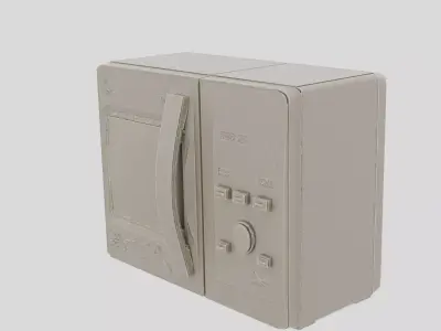 Kitchen Microwave Oven for 3D print Low-poly 3D model
