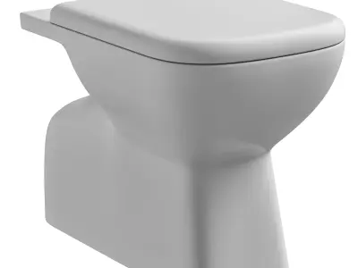 Floor Mount rectangle shape EWC toilet Modeled in 3ds max 3D model
