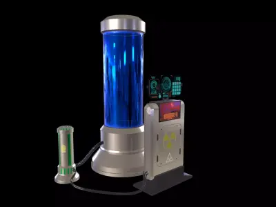 Sci-Fi Capsule Low-poly 3D model