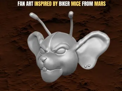 Vinnie fan art head for action figures inspired by BMFM 3D print model