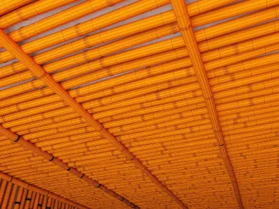 Bamboo ceiling 3D model