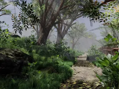 Forest path Scene 3D model