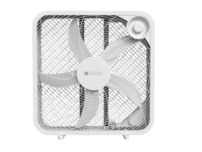 Modern Box Floor Fan White Utilitech Style Portable Ventilator Low-poly 3D model