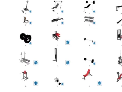 Block Pack for Gyms and Fitness Centers 3D model