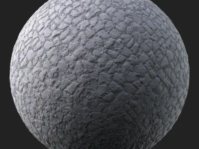 3D Scanned Seamless Cobblestone Pavement Texture