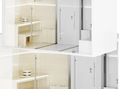 Jacuzzi  SASHA Sauna Turkish bath 3D model