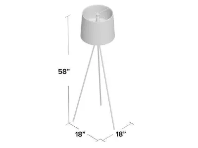 Dunneback Tripod Floor Lamp Free 3D model