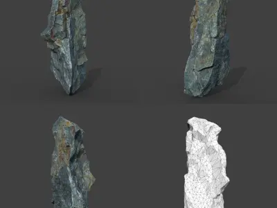 Sharp Rock 220419 - Ultra HD 16K Textures Low-poly 3D model