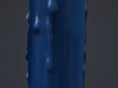 Night candle  Low-poly 3D model