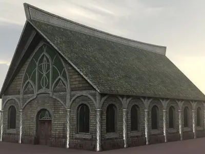 Elven Houses 1 Low-poly 3D model