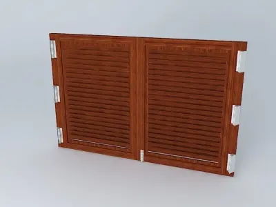 Window brown Free 3D model