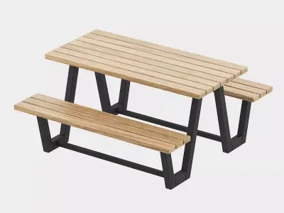 Outdoor Picnic Table 3D model