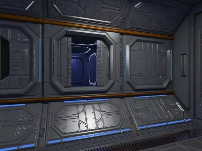 Sci Fi Interior Corridor 3D model order