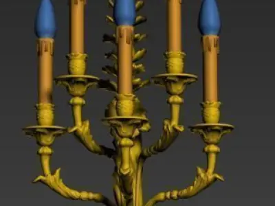 vintage wall lamp 11 Low-poly 3D model