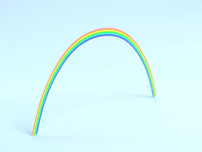 -Cartoon Rainbow- 3D model