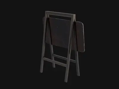 barrier road close Low-poly 3D model