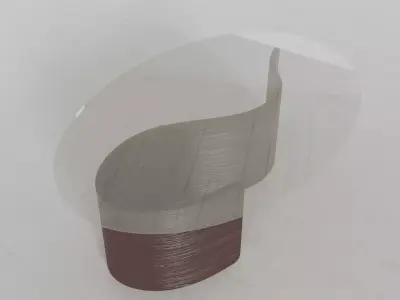 Minimalist Table Art wood Free low-poly 3D model