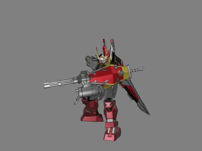 Attacker Gundam 7 A 3D model