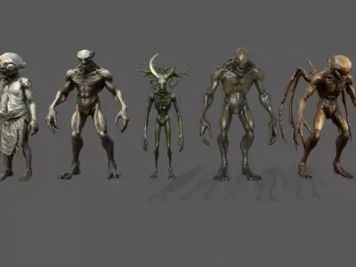 Monsters Pack 6 Low-poly 3D model