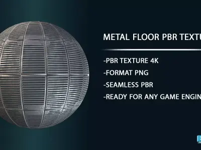 Metal Floor PBR Texture Texture